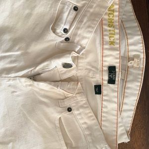 2 pair J Crew jeans. One pair white, one pair off white.